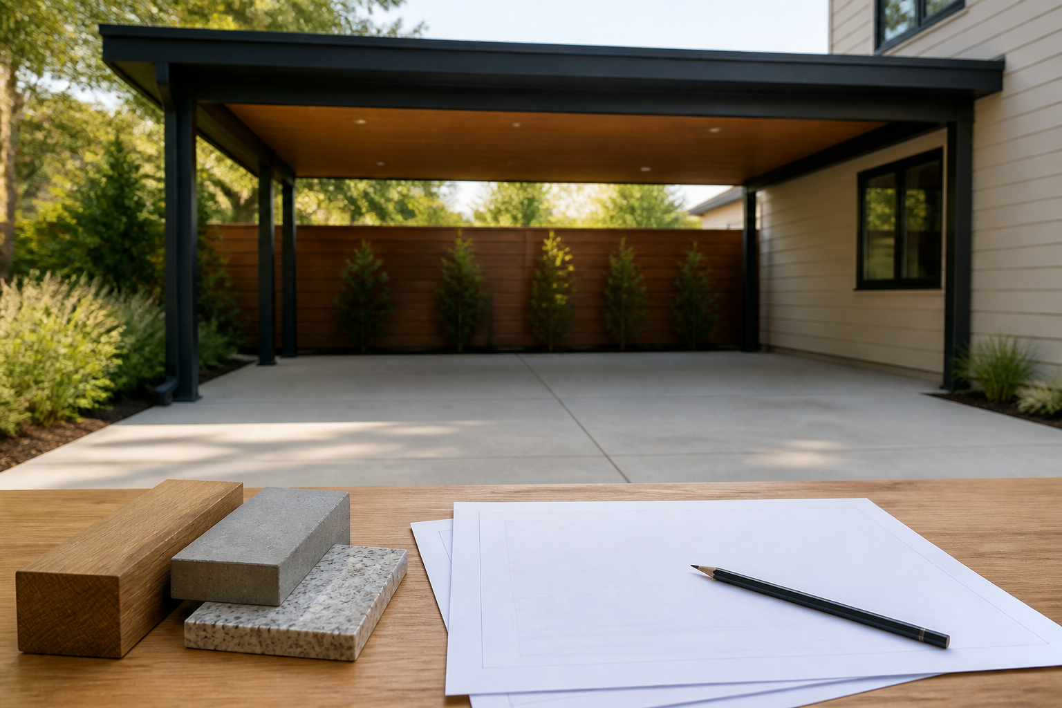 Illustrative Darstellung zum Ratgeberthema Carport kaufen: Schritt für Schritt zur passenden Lösung