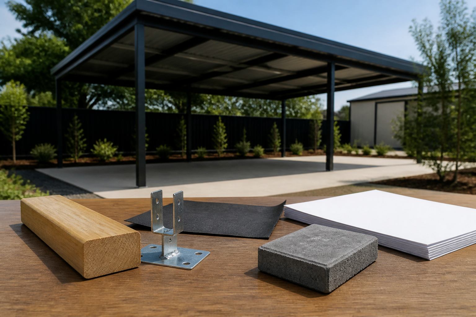 Illustrative Darstellung zum Ratgeberthema Carport-Kosten: Welche Faktoren den Gesamtaufwand bestimmen